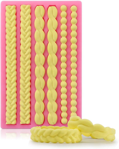 Palksky Pie Crust Impression Mat/Fondant Molds Silicone Mold Cake Decoration Molds for Chocolate Fondant Sugarcraft Pastry Cupcake Toppers...