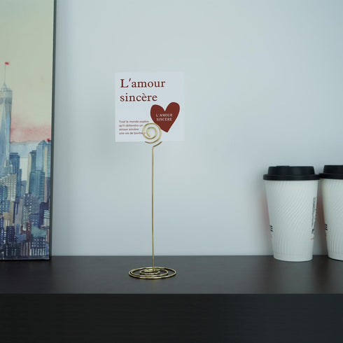 Place Card Holders - 10pcs 8.6" Tall Table Card Holders Table Number Holders Table Picture Stand Wire Photo Holder for Place Cards Wedding Party O...