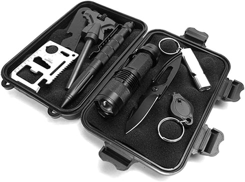 Outdoor Waterproof Airtight Shockproof Plastic Survival Container Carry Box with 2 U-Shape Buckle Storage Case...