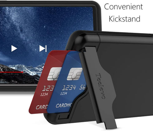 Teelevo Wallet Case for Google Pixel 6, Dual Layer Case with Card Slot Holder and Kickstand for Google Pixel 6 - Black...