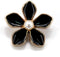 20 pcs Black Enamel Plumeria Metal Sewing Shank Buttons for Coats -23mm -7/8"...