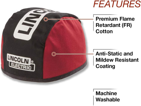 Lincoln Electric Welding Beanie | Flame Resistant (FR) | Black & Red | XL |K2994-XL...