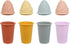 BLUE GINKGO Ice Cream Sand Toys - Silicone Beach Toy Ice Cream Set of 4 | Easy Clean, Travel-Friendly | Sand, Bath, Beach Toys for Toddlers and Ch...