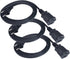 5 FT Extension Cord, Indoor Extension Cord Black, 18 AWG Small Short 2 Prong Power Cord, Female Male Low Profile Plug 3 Pack...