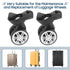 Suitcase Wheel Replacement, Mute Double Row Luggage Wheel Universal Outdoor Swivel Caster for Luggage Suitcase Trolley...