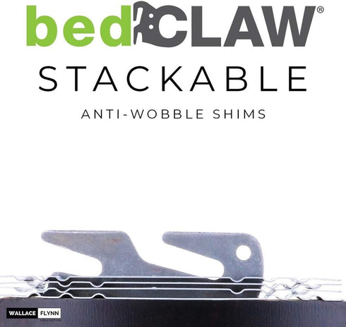BedClaw Anti-Wobble Bed Rail Shims, Set of 6...