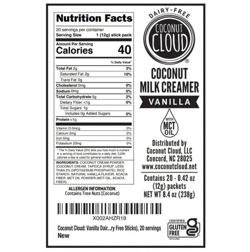 Coconut Cloud: Dairy-Free Coffee Creamer | Minimally Processed, Shelf Stable. Made from Coconut Powdered Milk. | Vegan, Gluten Free, Non-GMO. (Hom...