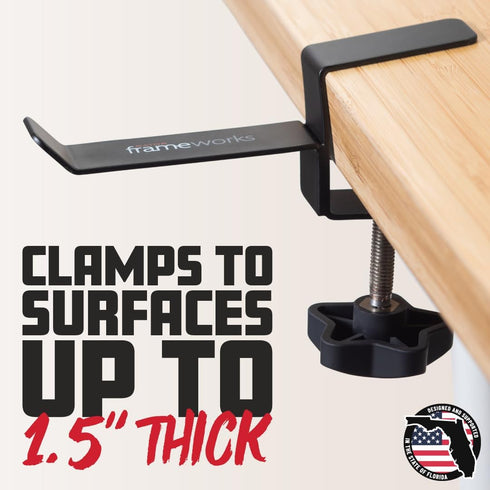 Gator Frameworks GFW-HP-HANGERDESK Headphone Hanger For Desks...