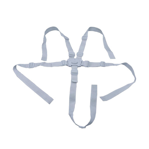 White 5 Point Harness Seat Belt Stroller Harness Safety Harness Belt, Adjustable Harness Strap for High Chair and Pushchair, Universal 5 Point Har...