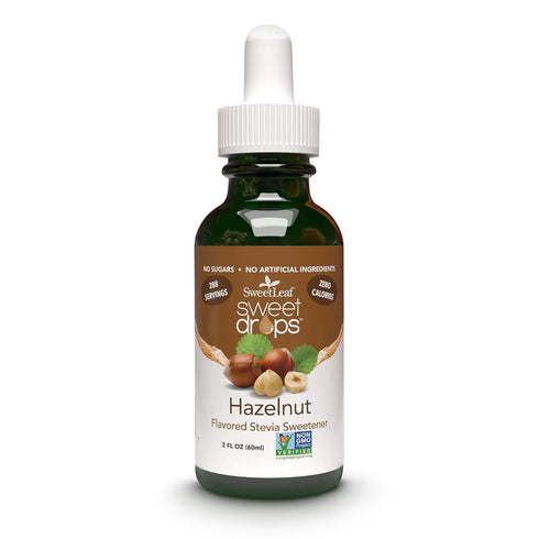 SweetLeaf Stevia Liquid Sweet Drops - Hazelnut Flavored Drops, Stevia Liquid Sweetener, Zero-Calorie, Sugar-Free Syrup Alternative for Keto Coffee...