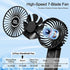 Mini Portable Fan, Powerful Handheld Fan Rechargeable with LED Display, Hand/Desk/Neck 3 In 1 Personal Fan with 6 Speed and 180° Foldable, Quiet f...