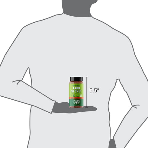 Fire & Smoke Society Taco Secret Taco Seasoning Mix | XLarge Bottle | Fajita Seasoning Mix, Carnitas, Meat, Mexican Spice Blend | MSG Free, Gluten...