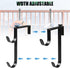 2Pack Double Pool Pole Hooks, Adjustable Pool Fence Hooks for Pool Equipment, Metal Vinyl Fence Hooks for Pool Skimmer Net Pole Hose Garden Tools...
