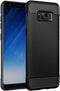 JETech Slim Fit Case for Samsung Galaxy S8, Thin Phone Cover with Shock-Absorption and Carbon Fiber Design (Black)...
