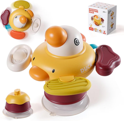 Baby Suction Cup Spinner Toy for Toddlers 1-3 Infant Sensory Montessori High Chair Bath Toys-Fine Motor Skills Learning Activities Gifts for 6 9 1...