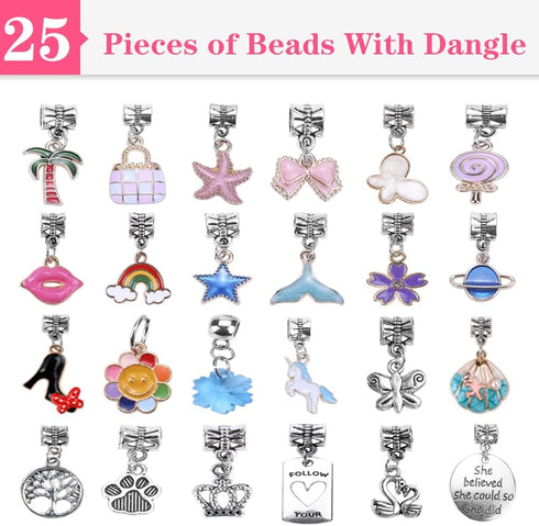 VICTLOV 126 Pieces Charm Bracelet Making Kit, DIY Craft for Girls, Unicorn/Mermaid Crafts Gifts Set for Arts and Crafts for Girls Teens Ages 8-12...