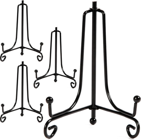 Juvale 4 Pack Iron Easel Display Stand, 5 Inch Decorative Easel for Tabletop, Plates, Pictures, Paintings, Wedding and Party Decor...
