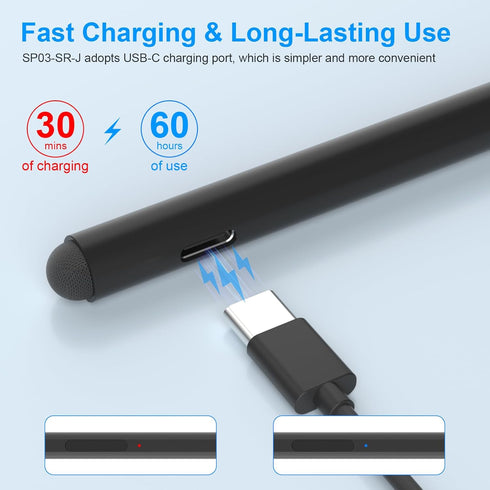 Surface Pro 7/8/9/6/10/11/Go Pen Stylus for Microsoft – Surface Pen Compatible with Surface Pro/Book/Laptop/Go/Studio, with Palm Rejection and Rec...