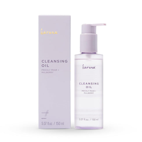 Karuna - Cleansing Oil with Prickly Pear for Clean Skin - Cleanses Without Clogging Pores, Oil Based Cleanser, Travel Size Makeup Remover - Waterp...
