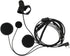 2 PIN Full Face Motorcycle Bike Headset Earpiece Mic for Kenwood BaoFeng WouXun PuXing Linton Two Way Radio Walkie Talkie - Black...