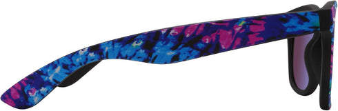 Piranha Digital Unisex Retro Sunglasses with Purple Pattern Frames and Blue Mirror Lens...