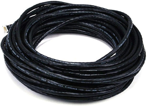 Monoprice 103419 Cat6 Ethernet Patch Cable - Network Internet Cord - RJ45, Stranded, 550Mhz, UTP, Pure Bare Copper Wire, 24AWG, 2ft, Black...
