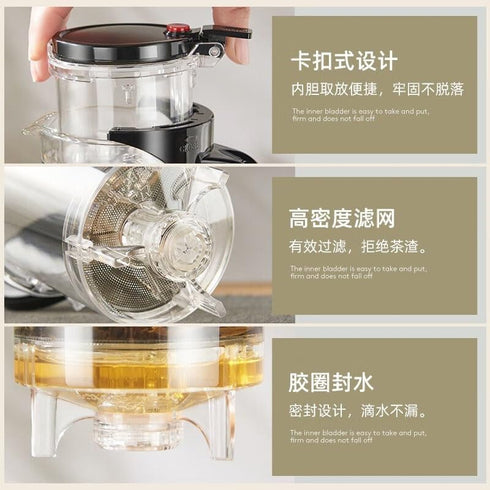 500ML Glass Teapot with Detachable Infuser Filter Teapot for Loose Leaf Tea...