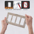 Home Wall Plate 4 Gang Quad Rocker Decorative Light Switch Cover Modern Abstract Switch Plate Cover for Bedroom Kitchen Home Decor White Love...