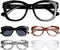 Eyekepper 5 Pack Oversized Reading Glasses - Retro Readers for Women Include Sunshine Readers +2.50...