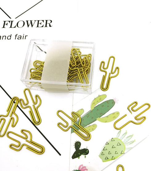 Binder Paper Clip 30 Cute Cactus Paper Clip Creative Decoration JruiZhp Stationery Paper Clip Paper Clip and Binder for Home, School and Office (B...