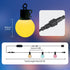 Outdoor String Lights, Outdoor Smart Patio Light, 30FT Color Changing String Lights with 15 Shatterproof LED Bulbs without a Controller, Extendabl...