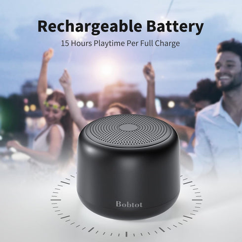 Bobtot Portable Bluetooth Speakers Wireless Speaker- Waterproof Speaker with Loud Stereo Sound,15 Hours Playtime, Rechargeable Battery, Built-in M...