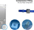 Malida RO Water Systems Ice Maker Kit 1/4" for Reverse Osmosis Systems and Water Filters (Blue)