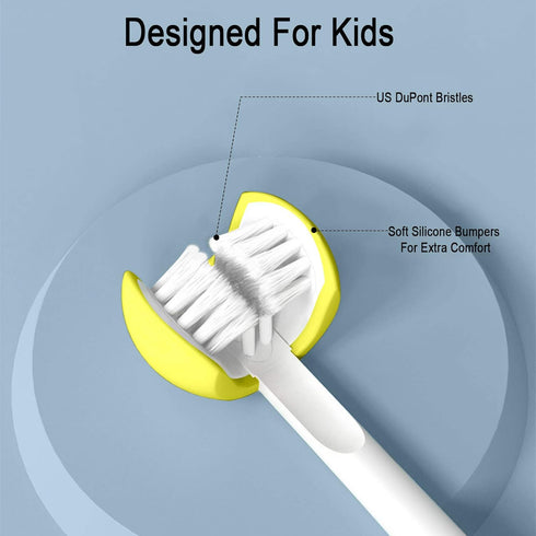 Kids Auto Toothbrush, U31 Sonic Electric Toothbrushes, Food Grade Silicone Soft Bristles, 2 Brush Heads (Pink-Regular)...