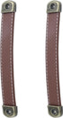 Semetall 10 Pack Leather Drawer Pulls,6.1" Length Cabinet Handles Pulls for Furniture Door Cupboard Dresser Handles 5" Hole Center,Brown...