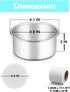 TeamFar 4 Inch Cake Pans, 6 PCS Stainless Steel Small Round Cake Pan with Side Liner Roll, Non-Toxic & Sturdy, Non-Stick & Heat-Resistant, Dishwas...