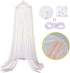 Eimilaly Stars Bed Canopy Glow in The Dark, Bed Canopy for Girls Mosquito Net, Princess Canopy for Girls Bed Room Decor, Blue...
