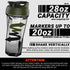 HELIMIX 2.0 Vortex Blender Shaker Bottle Holds upto 28oz | No Blending Ball or Whisk | USA Made | Portable Pre Workout Whey Protein Drink Shaker C...