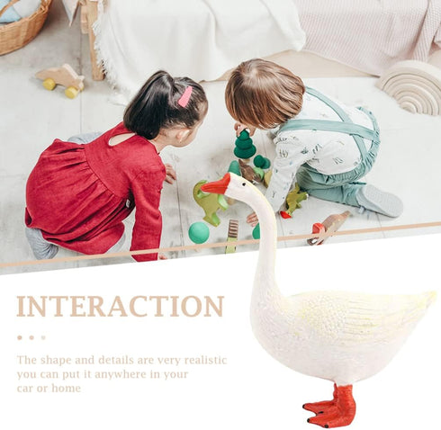 Goose Statue Farm Animal Sculpture: Garden Goose Statue Yard Farm Animal Figurine Country Easter Patio Home Decoration for Indoor Outdoor Desktop(...