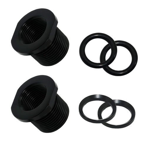 2 Pcs Thread Adapters and Metal Washers, Replacement Kit, 1/2 * 28, 5/8 * 24, black...