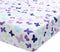 Brandream Purple Fitted Crib Sheets for Girl Enchanting Butterfly Baby Toddler Sheets Cotton Crib Sheet for Standard Crib and Toddler Mattresses...