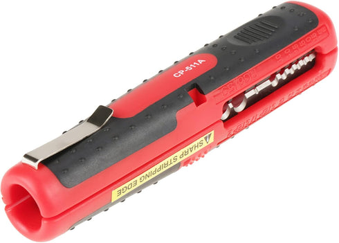 Wire Stripper Tool with SK5 Steel Blade Pen Shape Design Safety Lock, Self Adjusting Wire Dismantling Stripper TPR and ABS Handle Designed for Reg...