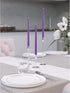 Candwax 10 inch Taper Candles Set of 4 - Dripless and Unscented Candlesticks - Perfect for Dinner and Household Decor - Purple Candles...