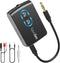 Bluetooth 5.3 Transmitter Receiver for TV Airplane to Wireless Headphones, Dual Link AptX Adaptive/LowLatency/HD Audio, 2-in-1 Bluetooth AUX Adapt...