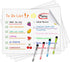 8.5" x 11" Dry Erase Board Removable Adhesive for Wall/Fridge, 4 Pack Nonwoven Foam White Erasable Sheet…...