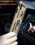 LUMARKE for iPhone Xs Max Case with Screen Protector,Military Grade Pass 16ft. Drop Tested with Magnetic Ring Kickstand Protective Phone Cover Gol...