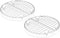 TeamFar Round Cooling Rack Set of 2, 7½ Inch Round Baking Steaming Roasting Rack Set Stainless Steel, Healthy & Dishwasher Safe, Mirror Finish & R...