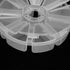 Clear 8 Compartment Round Jewelry Bead Storage Organizer, Portable Nail Storage Container 8 Grids Empty Nail Art Container Case Box Rhinestones Co...