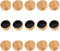 OLYCRAFT 15Pcs Wood Spice Jars Lids Bamboo Spice Lid Fits 4 Oz Square Spice Jars 39.5mm Diameter Wooden Lid Storage Canning Bamboo Spice Lid for S...