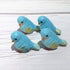 4Pcs Blue Miniature Bird Figurines, Mini Resin Birds, Fairy Garden Accessories and Supplies, Micro Landscape, Bonsai Craft Decor Outdoor Statues O...